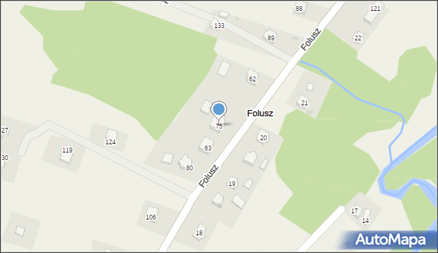 Folusz, Folusz, 75, mapa Folusz