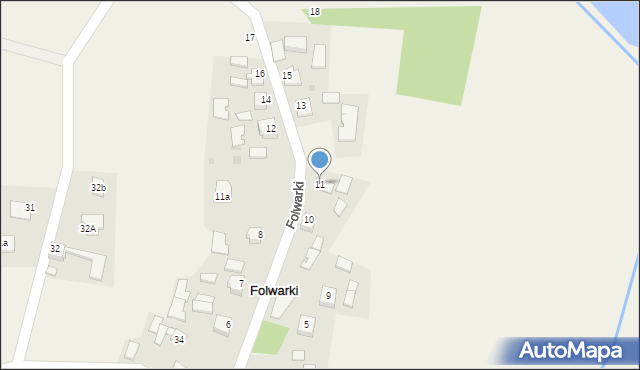 Folwarki, Folwarki, 11, mapa Folwarki