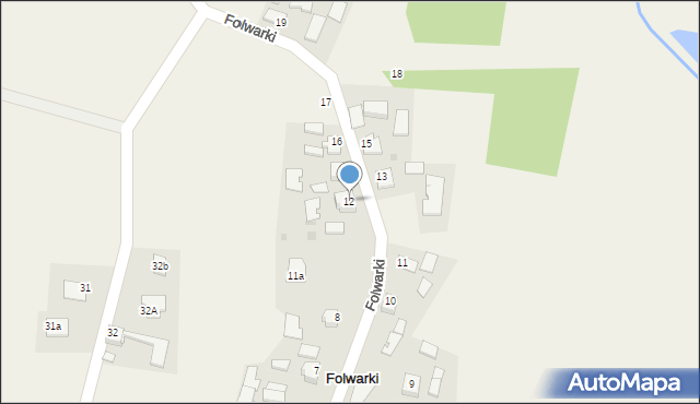 Folwarki, Folwarki, 12, mapa Folwarki