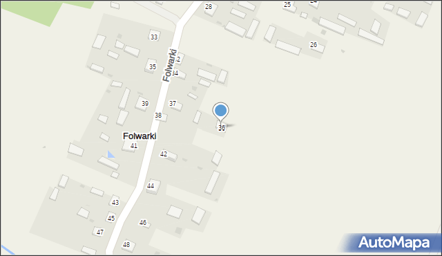 Folwarki, Folwarki, 36, mapa Folwarki