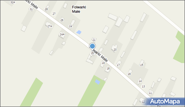 Folwarki Małe, Folwarki Małe, 22, mapa Folwarki Małe