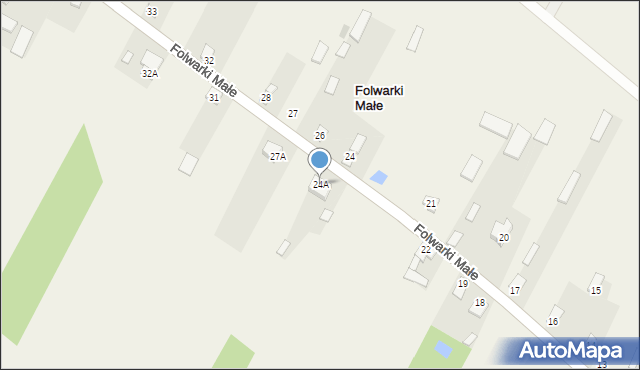 Folwarki Małe, Folwarki Małe, 24A, mapa Folwarki Małe