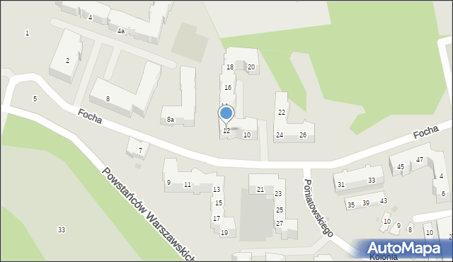 Gdańsk, Focha Ferdynanda, marsz., 12, mapa Gdańska