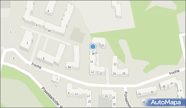 Gdańsk, Focha Ferdynanda, marsz., 16, mapa Gdańska