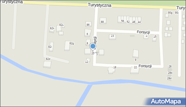 Gdańsk, Forsycji, 10, mapa Gdańska