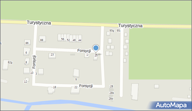 Gdańsk, Forsycji, 15, mapa Gdańska