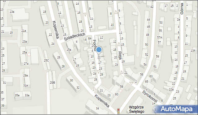 Gdynia, Focha Ferdynanda, marsz., 11, mapa Gdyni