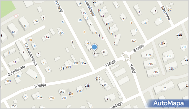 Grodzisk Mazowiecki, Forsycji, 2, mapa Grodzisk Mazowiecki