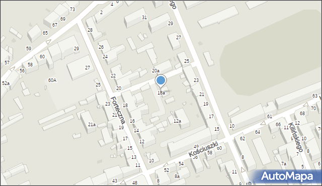 Grudziądz, Forteczna, 18a, mapa Grudziądza