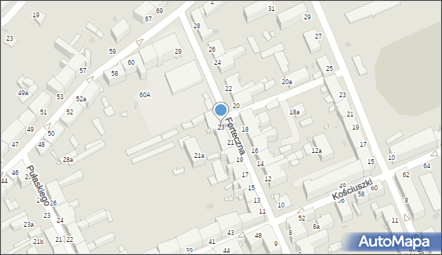 Grudziądz, Forteczna, 23, mapa Grudziądza