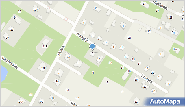 Henryków-Urocze, Forsycji, 8, mapa Henryków-Urocze