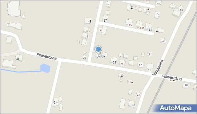 Jarocin, Folwarczna, 27, mapa Jarocin