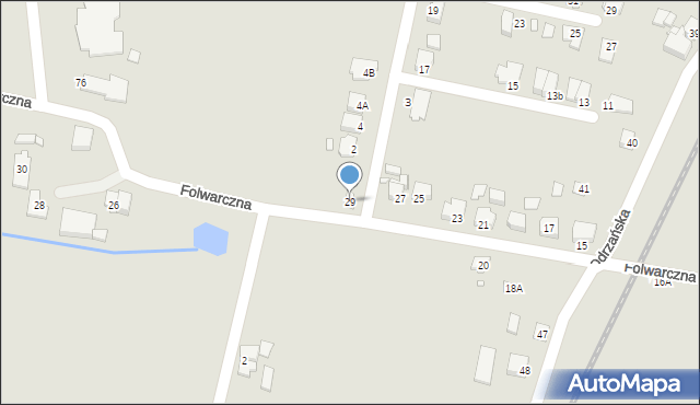 Jarocin, Folwarczna, 29, mapa Jarocin