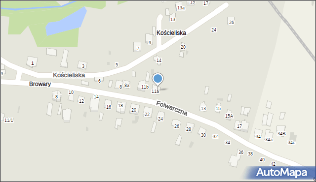 Końskie, Folwarczna, 11c, mapa Końskie