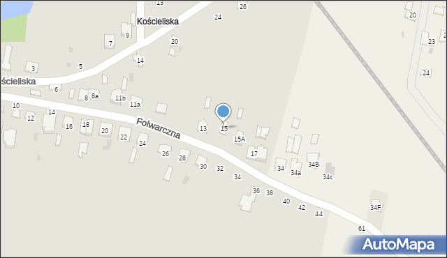 Końskie, Folwarczna, 15, mapa Końskie