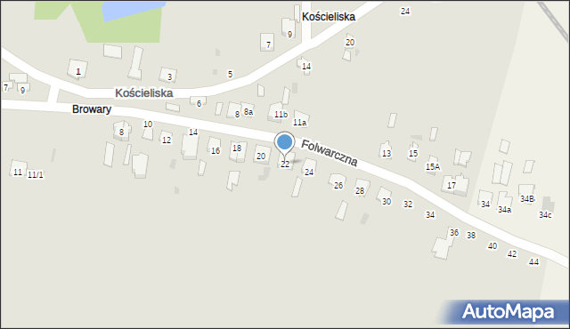 Końskie, Folwarczna, 22, mapa Końskie