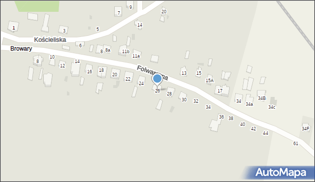 Końskie, Folwarczna, 26, mapa Końskie