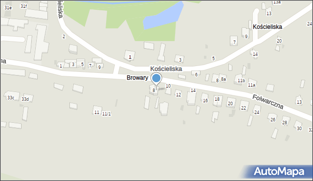 Końskie, Folwarczna, 8a, mapa Końskie