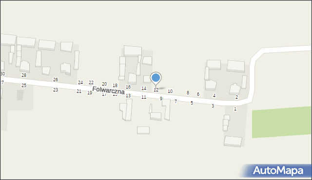 Kurowice, Folwarczna, 12, mapa Kurowice