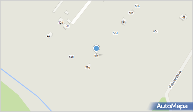 Lędziny, Folwarczna, 58f, mapa Lędziny