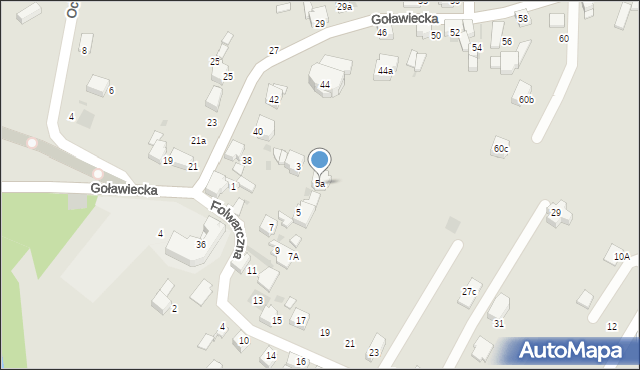 Lędziny, Folwarczna, 5a, mapa Lędziny