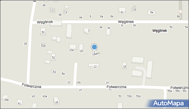 Lublin, Folwarczna, 12A, mapa Lublina