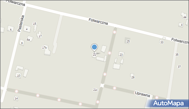 Lublin, Folwarczna, 21, mapa Lublina