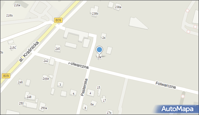 Lublin, Folwarczna, 2a, mapa Lublina