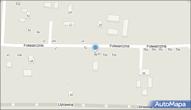 Lublin, Folwarczna, 53, mapa Lublina