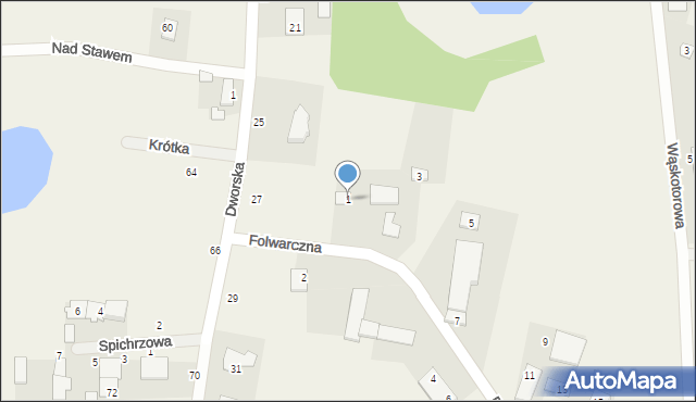 Morzewiec, Folwarczna, 1, mapa Morzewiec