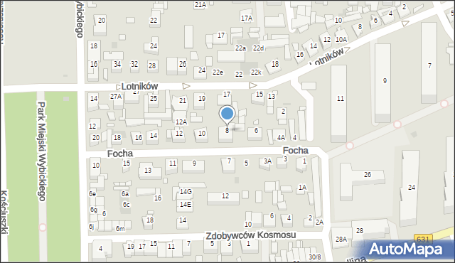 Nowy Dwór Mazowiecki, Focha Ferdynanda, marsz., 8, mapa Nowy Dwór Mazowiecki