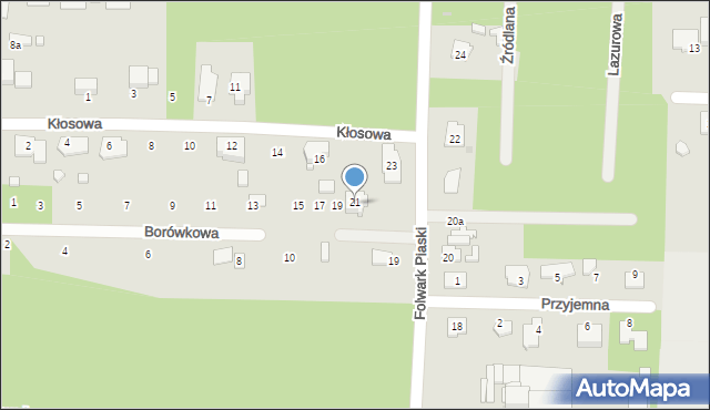 Ostrowiec Świętokrzyski, Folwark Piaski, 21, mapa Ostrowiec Świętokrzyski