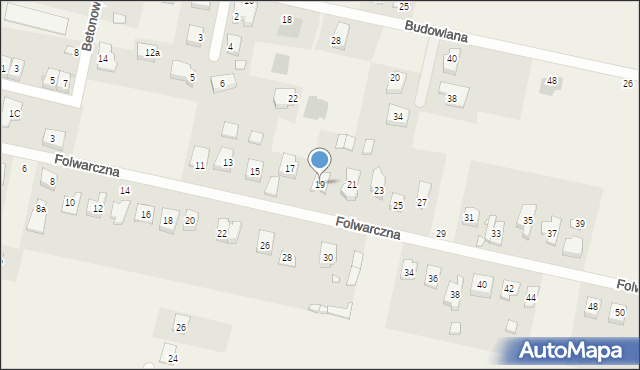 Paczkowo, Folwarczna, 19, mapa Paczkowo