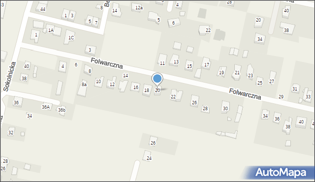 Paczkowo, Folwarczna, 20, mapa Paczkowo