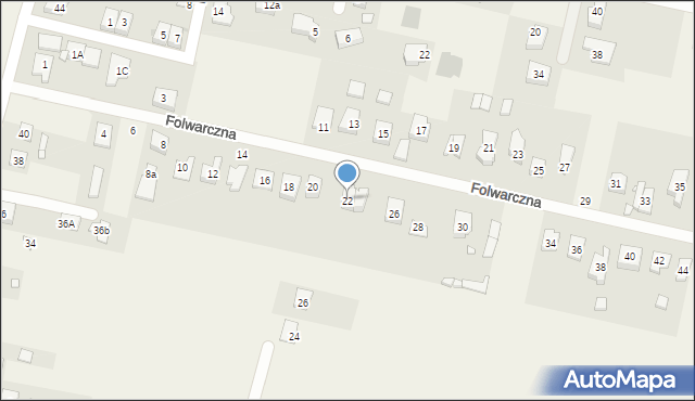 Paczkowo, Folwarczna, 22, mapa Paczkowo