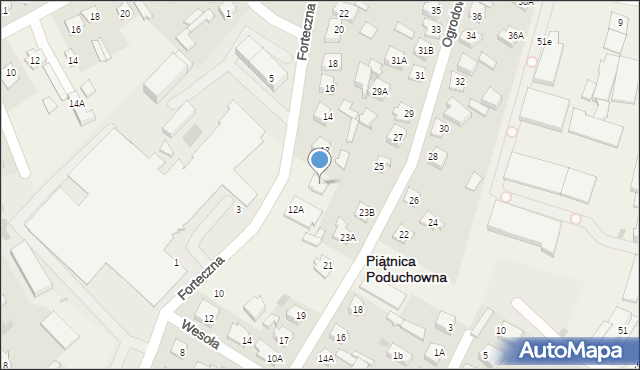 Piątnica Poduchowna, Forteczna, 10A, mapa Piątnica Poduchowna