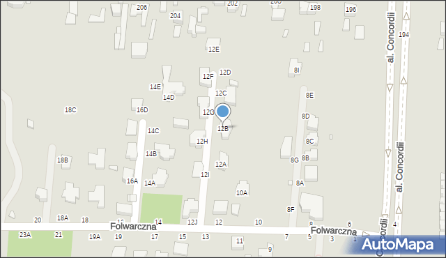 Piotrków Trybunalski, Folwarczna, 12B, mapa Piotrków Trybunalski