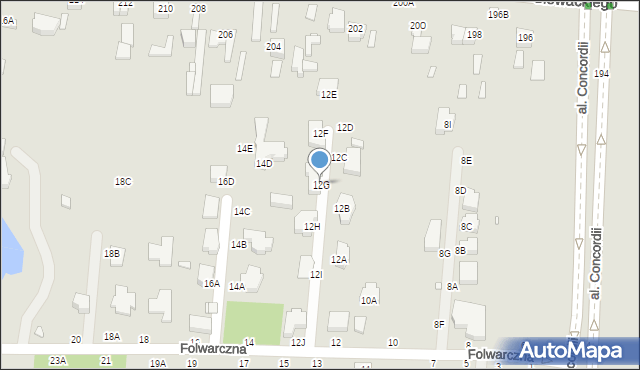 Piotrków Trybunalski, Folwarczna, 12G, mapa Piotrków Trybunalski