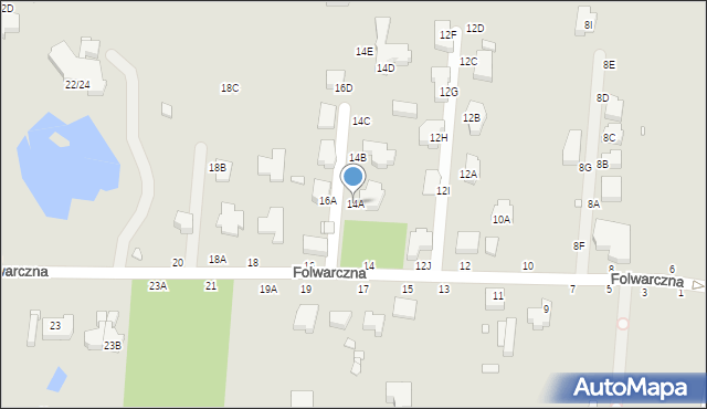 Piotrków Trybunalski, Folwarczna, 14A, mapa Piotrków Trybunalski