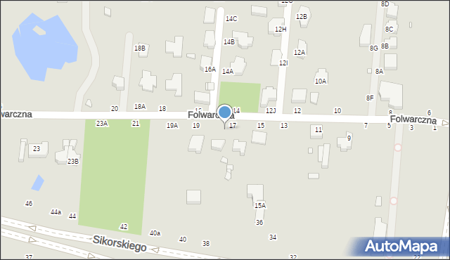 Piotrków Trybunalski, Folwarczna, 17a, mapa Piotrków Trybunalski