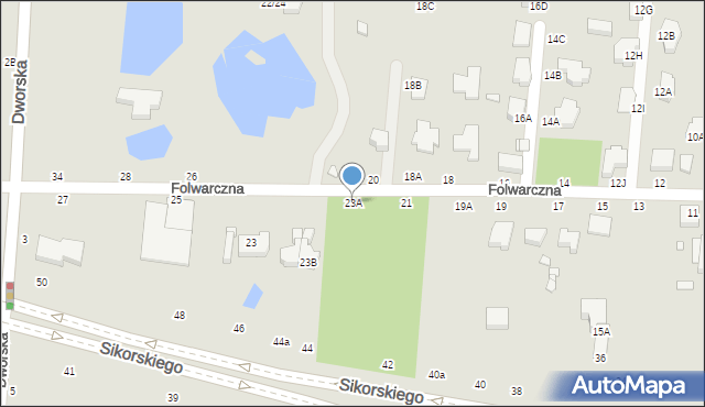 Piotrków Trybunalski, Folwarczna, 23A, mapa Piotrków Trybunalski