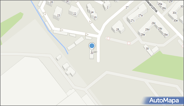 Poznań, Folwarczna, 21, mapa Poznania