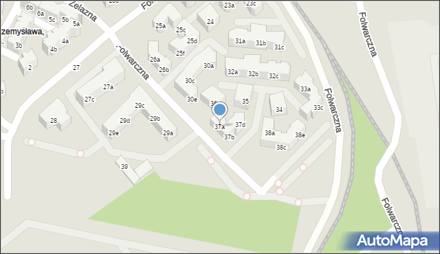 Poznań, Folwarczna, 37a, mapa Poznania