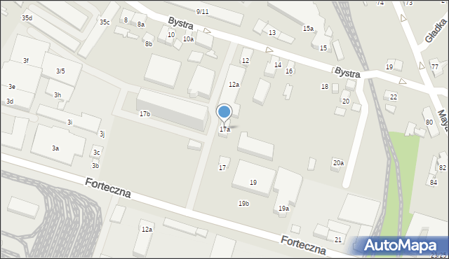 Poznań, Forteczna, 17a, mapa Poznania