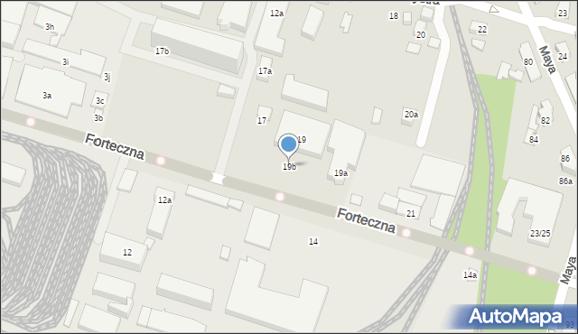 Poznań, Forteczna, 19b, mapa Poznania