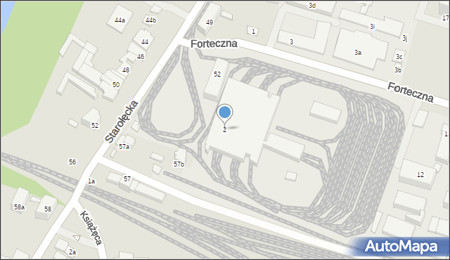 Poznań, Forteczna, 2, mapa Poznania