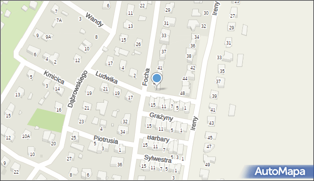 Pruszków, Focha Ferdynanda, marsz., 47, mapa Pruszków