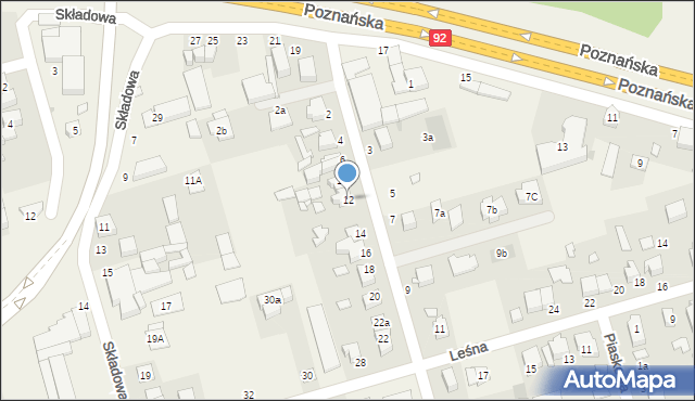 Przeźmierowo, Folwarczna, 12, mapa Przeźmierowo