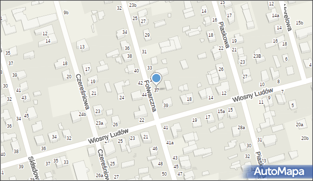 Przeźmierowo, Folwarczna, 37, mapa Przeźmierowo