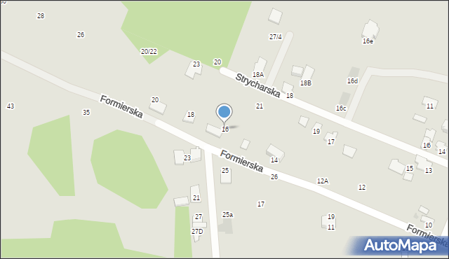 Radom, Formierska, 16, mapa Radomia